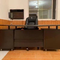 فروش میز مدیریت ام دی اف خارجی صفحه دوبل|مبلمان اداری|نور, |دیوار