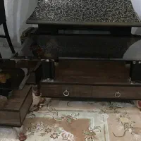 میز ناهار خوری ۴نفره‌ و‌ میز جلومبلی باتخت دو نفره|میز و صندلی غذاخوری|رشت, حمیدیان|دیوار