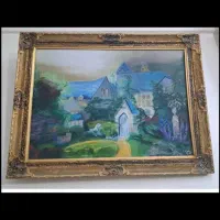 تابلونقاشی رنگ روغن کار دست با قاب چوبی