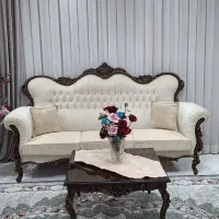 مبل ۷نفره با نهارخوری ۶نفره درحدنو و جهیزیه باکاور|مبلمان خانگی و میز عسلی|تهران, جوانمردان (اندیشه)|دیوار