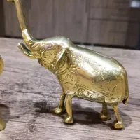 فیل خانواده برنجی (توضیحات خوانده شود)|صنایع دستی و سایر لوازم تزئینی|تهران, خاک سفید|دیوار