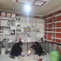 قفسه چوبی مغازه