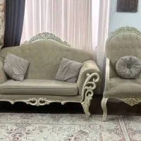 مبل ۷ نفره و میز ناهار خوری ۶ نفرا و میز عسلی|مبلمان خانگی و میز عسلی|آمل, |دیوار