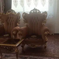 مبل استیل در حد نو‌ با ویترین|مبلمان خانگی و میز عسلی|حبیب آباد, |دیوار