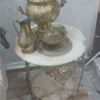 سماور میز سماور و۲عدد قوی برنزی