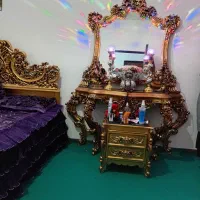 تختخواب دو نفره ۲عدد و کنسول و آینه وساعت ایستاده|تخت و سرویس خواب|زنجان, |دیوار