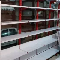 قفسه قرمز سوپرمارکت|کتابخانه، شلف، قفسههای دیواری|آمل, |دیوار
