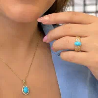 حسبی الله انگشتر مردانه زنانه گردنبند فیروزه عقیق|بدلیجات|تهران, پارک شهر|دیوار