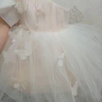 لباس دخترانه کرم رنگ برای یک تا دوسال