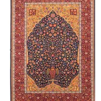 فرش مرینوس کلکسیون سیمرغ کد 601144 رنگ مشکی