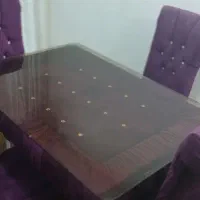 ۴صندلی با میزغذا خوری|میز و صندلی غذاخوری|ابریشم, |دیوار