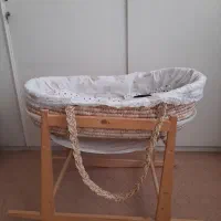 گهواره و سبدچوبی مناسب اتلیه و یا سیسمونی پینترستی