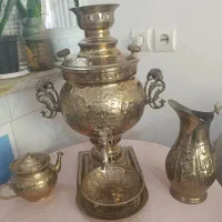 سماور برنجی طلایی