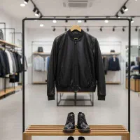 ست کاپشن چرم به همراه نیم بوت