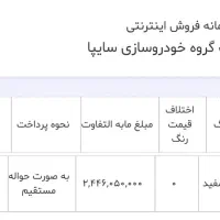 حواله ساینا S بنزینی(تحویل فوری یکماهه)