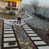 سنگ مالون کوهی  آبنما محوطه سازی واش بتن لاشه