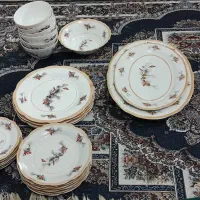 بشقاب گل سرخی|ظروف سرو و پذیرایی|علیآباد کتول, |دیوار