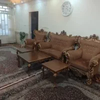 مبل سلطنتی.  ۹ نفره   سالم با ۳ تا گل میز|مبلمان خانگی و میز عسلی|اهواز, آریاشهر|دیوار