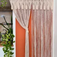 عروسک ،گوشواره ،جاکلیدی،پرده مکرومه