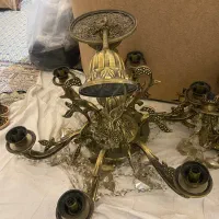 فروش لوستر آب کاری شده فوق سنگین برنز نیست|لوستر و چراغ آویز|رباطکریم, رباطکریم|دیوار