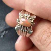 انگشتر زیبای اوپال تمام دستساز|جواهرات|اردبیل, |دیوار