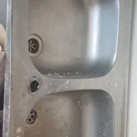 سینک دو قلو استیل البرز روکار