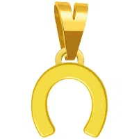 آویز گردنبند طلا 18 عیار زنانه طرح نعل اسب