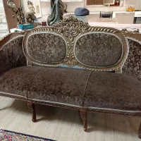 دو دست مبل قدیمی چوب گردو