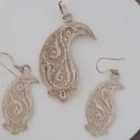 نیم ست نقره صنایع دستی زنجان