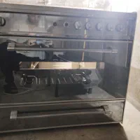 اجاق گاز طرح فر استیل صفحه چدن