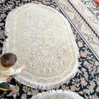 ۲ عدد فرش بیضی