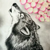 طراحی چهره سیاه قلم و مدادرنگی|تابلو، نقاشی، عکس|مرودشت, ابوذر جنوبی|دیوار