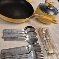 قابلمه  و قاشق چنگال کار کرده