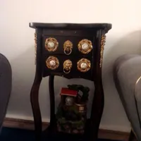 میز تلفن چوبی