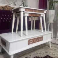 جلو مبلی با دو عدد عسلی نو نو|مبلمان خانگی و میز عسلی|اشتهارد, |دیوار