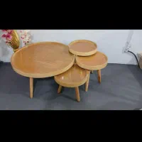 میز جلو مبلی گرد چوب|مبلمان خانگی و میز عسلی|مشهد, کوشک مهدی|دیوار