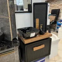 فول ست روشویی لوتوس مشکی چوب|لوازم سرویس بهداشتی|کرج, ساماندهی|دیوار