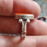 مهر قاجار عقیق یمنی پرتقالی نفیس|کلکسیون اشیاء عتیقه|خمینیشهر, |دیوار