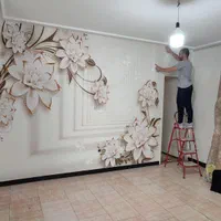 نصب کاغذ دیواری و پوستر سه بعدی|خدمات پیشه و مهارت|دزفول, |دیوار