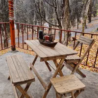 میزوصندلی چوبی تاشو دونفره