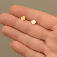 گوشواره میخی طلا 18 عیار زنانه مدل ونکلیف