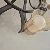 لوستر ۵ شعله مدرن حباب دار مدل شیشه شامپاین|لوستر و چراغ آویز|مشهد, فردوسی|دیوار