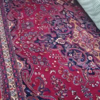 فرش دست بافت زمینه قرمز بدون زدگی ورنگ رفتگی