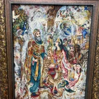 تابلو فرش دستباف ابریشمی