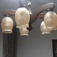 لوستر چوبی|لوستر و چراغ آویز|محمدیه-قزوین, |دیوار