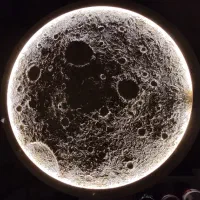 تابلو ماه/ساعت طرح ماه/شب خواب /تابلو دکور