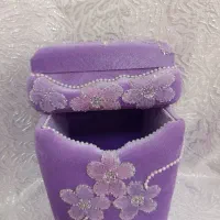 سطل و جای دستمال کاغذی مخملی|صنایع دستی و سایر لوازم تزئینی|تهران, بهداشت|دیوار