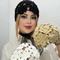 کلاه توری قلاب بافی