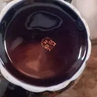 قوری سرمه ای لاجوردی طلاکوب|قوری، کتری، قهوهساز دستی|تالش, هشتپر|دیوار