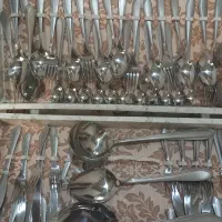 سرویس قاشق چنگال ژاپنی قدیمی ۱۲ نفره ( ۹۱ پارچه )